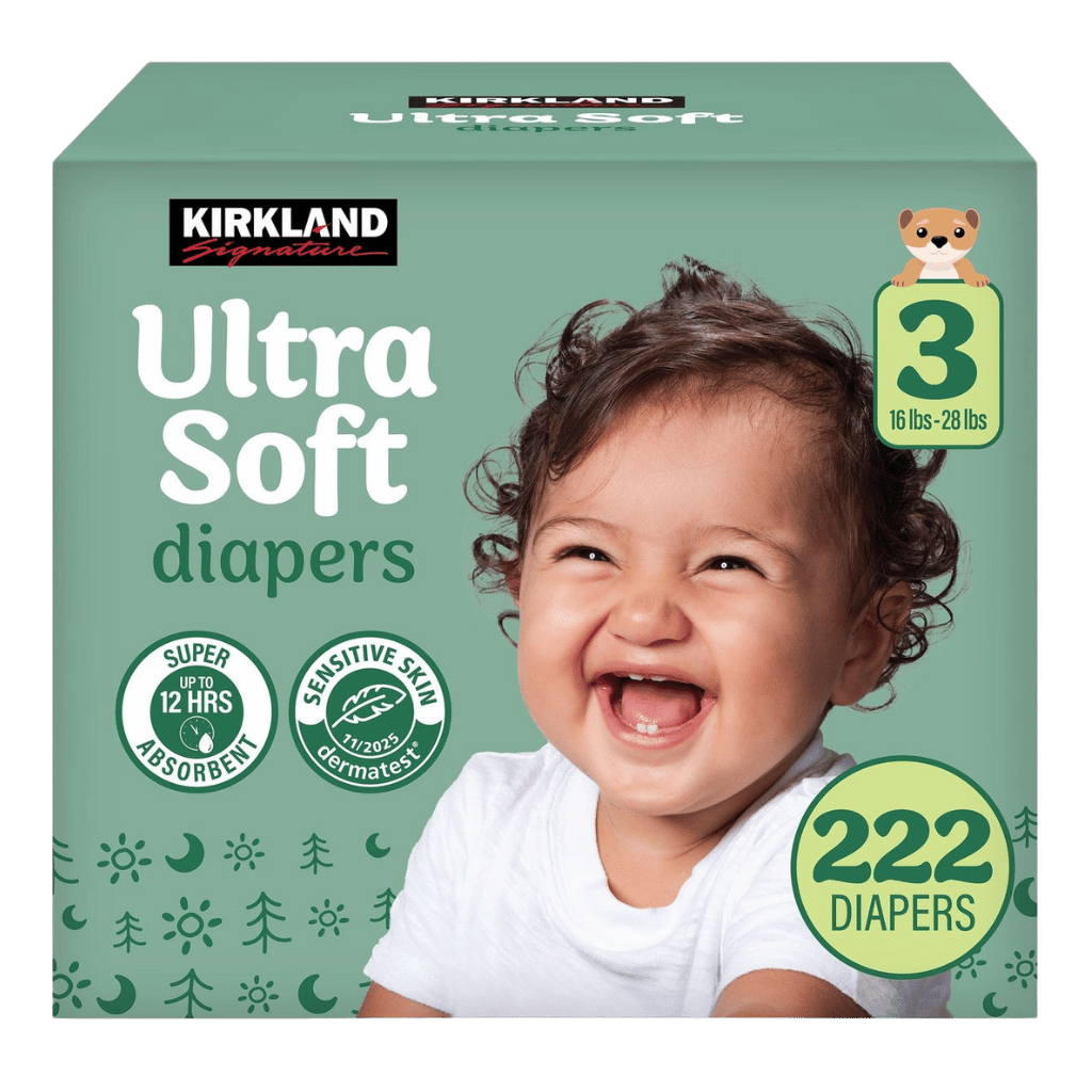 Kirkland Signature Ultra Soft Diapers Size 3 222 ct buy online USA - 1